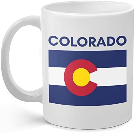 Palm City Products Флаг на щата Колорадо - Керамични Кафеена Чаша с обем 11 грама | Чудесен подарък за жителите на Колорадо