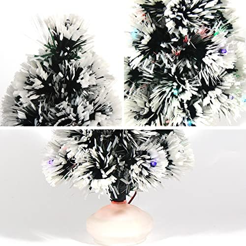 Настолен мини Коледно дърво CCINEE с подсветка, 13,4-Инчов Предварително Осветени Стекающаяся Коледно Дърво На Батерии, Малка Коледна