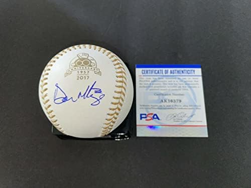 Дон Маттингли Подписа Официално Бейзболна ръкавица 60th Ann Gold Baseball ню ЙОРК Янкис PSA / Бейзболни топки с ДНК-автограф