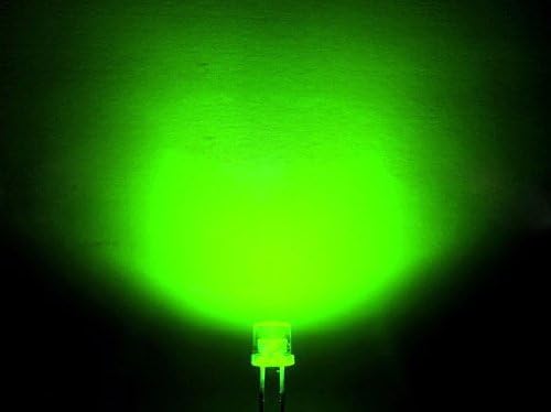 1000шт x 5 mm Плоска Горна зелена светкавица от светодиоди (автоматична зелена светкавица)