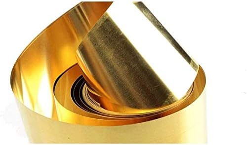 Месинг лист HUILUN H62 Тонколистовая Метална плоча от Латунного Меден лист за обработка на метали, Дебелина: 0.3 mm Дължина: 2 м, Широчина: