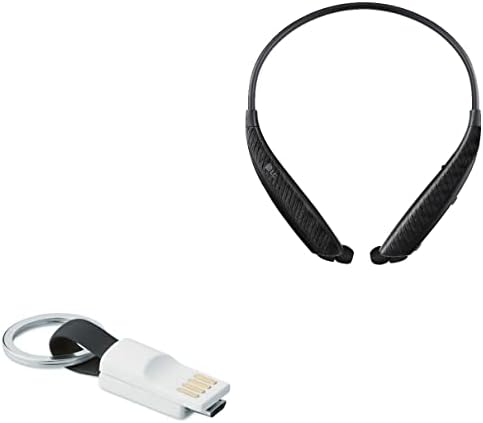 Кабел BoxWave, който е съвместим с LG Tone Ultra a (HBS-830) - Зарядно устройство за ключодържател Micro USB, Ключодържател Кабел Micro